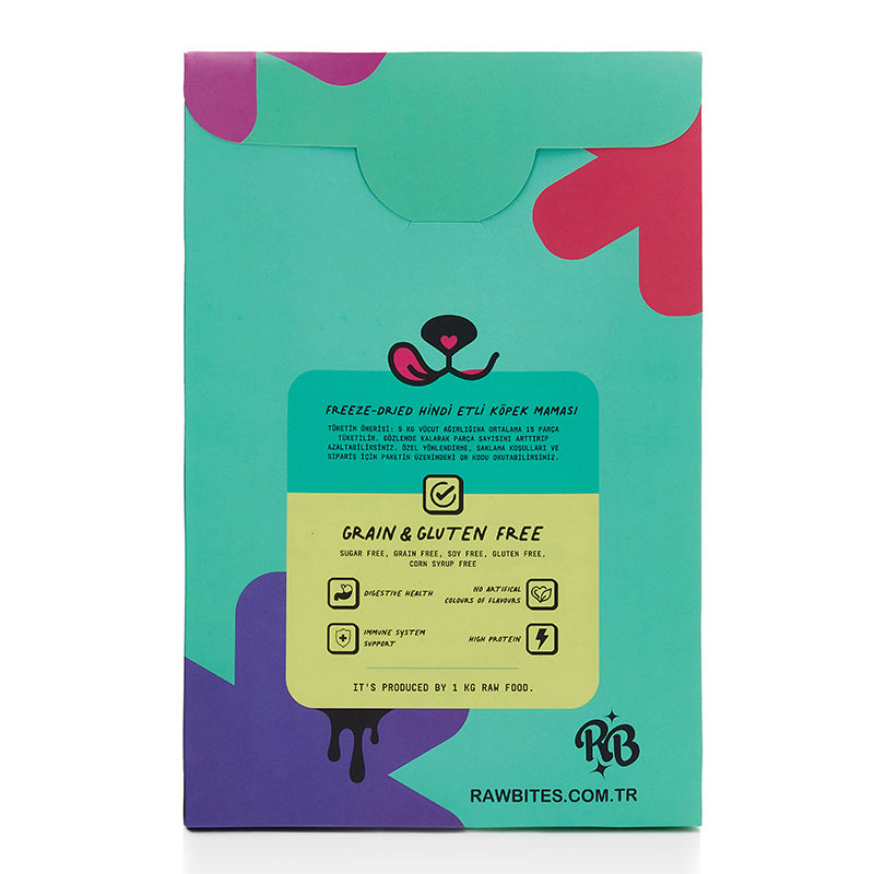 Freeze Dried Hindi Etli Köpek Maması - Turkey Bites